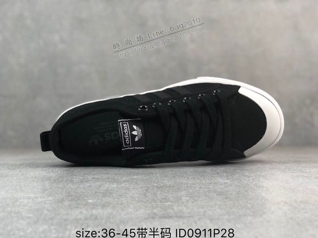 Adidas鞋 新品爆款 adidas三葉草專櫃正品 滿印logo鞋底 阿迪達斯帆布鞋 EE5614 男女同款  hdx13283